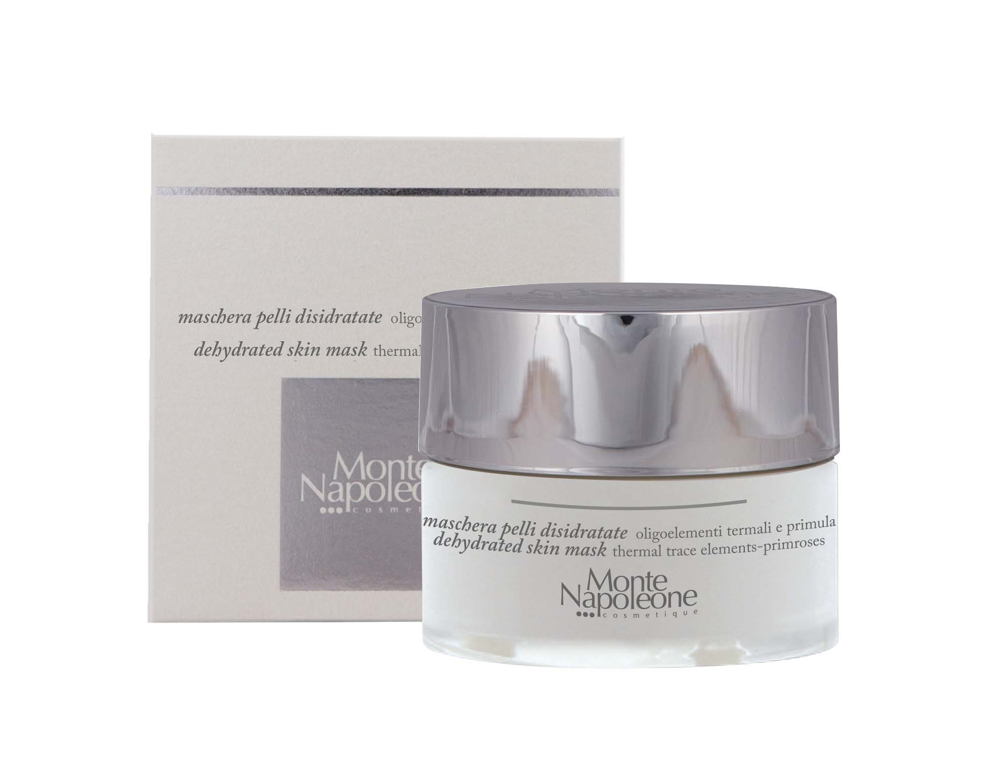 Dehydrated skin mask with thermal trace elements and primrose